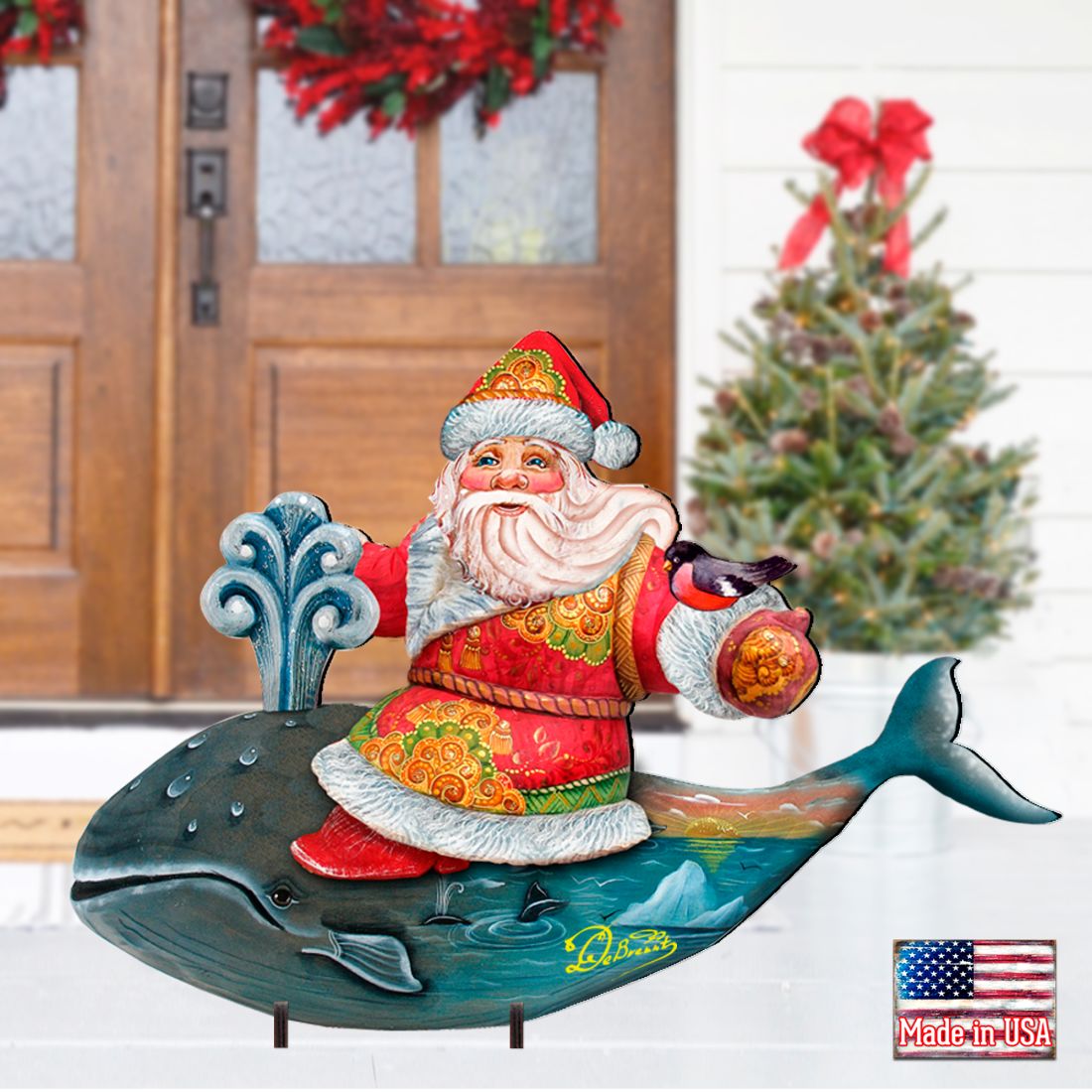 Whale Tail Christmas Outdoor Decor