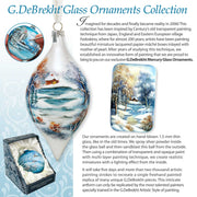 Santa Knocking at the Door Tree Glass Ornament by G. Debrekht - Christmas Santa Snowman Decor - 762-030