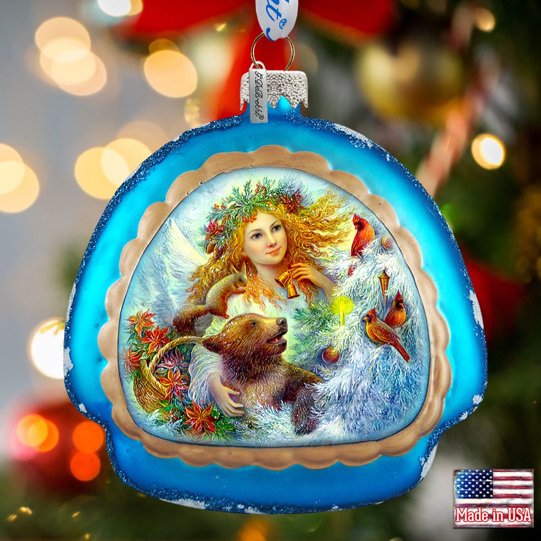 Cherished Winter Glass Ornament by Strelkina at G. DeBrekht - Christmas Decor - 756-012