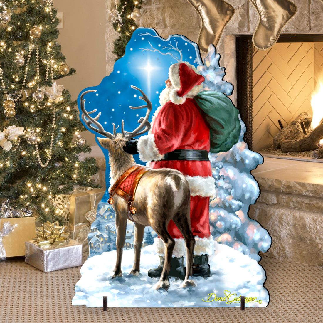 Starry Night Santa Christmas Outdoor Decor
