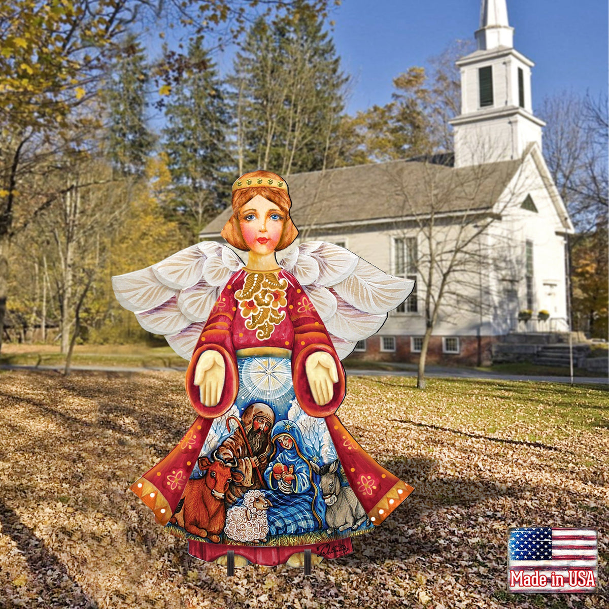 Nativity Angel Outdoor Decor by G. DeBrekht - Nativity Holiday Decor - 8152722F