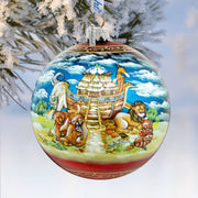 Noah's Ark Ball Glass Ornament Limited Edition by G. DeBrekht - Nativity Holiday Decor - 73859