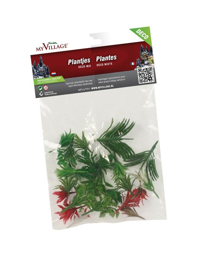 Decorative Plants for a Christmas Village