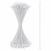 Set of 100 White Christmas Ornaments Cords Strings Hangers 7.9 Inches