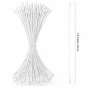 Set of 100 White Christmas Ornaments Cords Strings Hangers 7.9 Inches