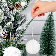 Set of 100 White Christmas Ornaments Cords Strings Hangers 7.9 Inches