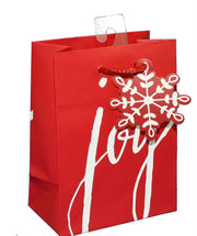 Traditional Lettering Gift Bag - Merry Christmas Red Large