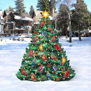 Christmas Birds-Themed Christmas Tree Outdoor Indoor Decor Wooden Christmas Decoration