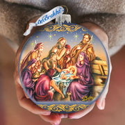 Nostalgic Family Nativity Glass Ornament Limited Edition by G. DeBrekht - Nativity Holiday Decor - 73881