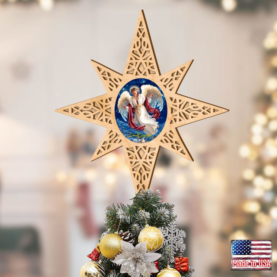 Angel Of Peace Tree Topper by D. Gelsinger - Christmas Decor - 89484-DG