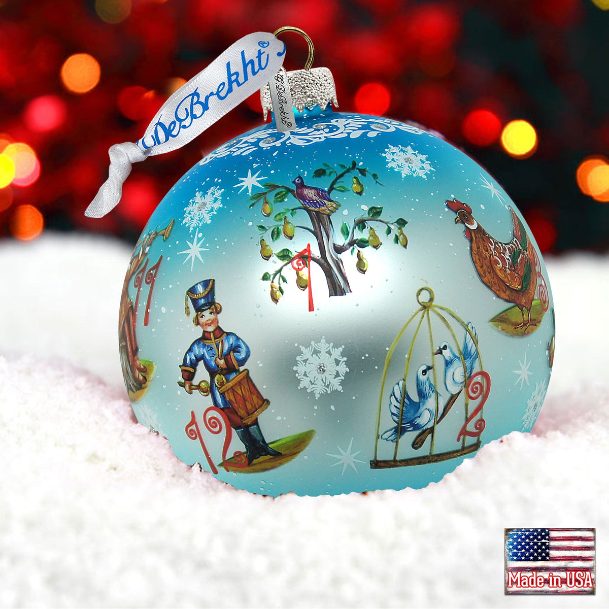 Limited Edition, Oversized 12 Days of Christmas Glass Ornament, Christmas Decor - 73861 by G. DeBrekht