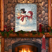 Snow Much in Love Art Wooden Wall Art by D. Gelsinger - Christmas Santa Snowman Decor - 95603B-1708