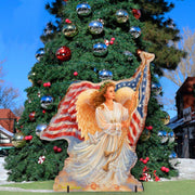 American Christmas Decor by D Gelsinger - Freedom Angel Holiday Outdoor Decor - 8461021F-0107
