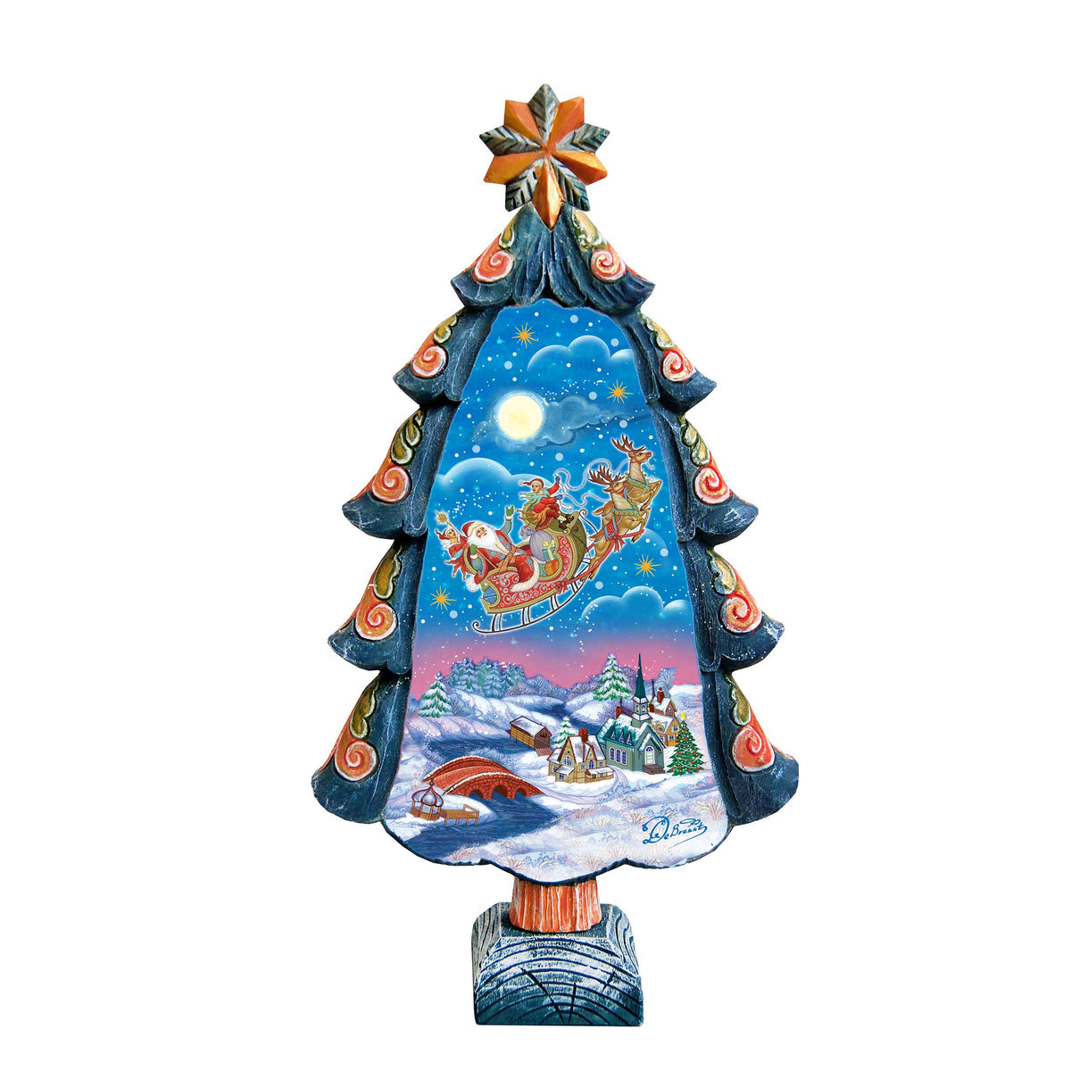 Up-Up and Away Christmas Tree Handcrafted Christmas Figurine