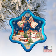 Peaceful City Glass Ornament