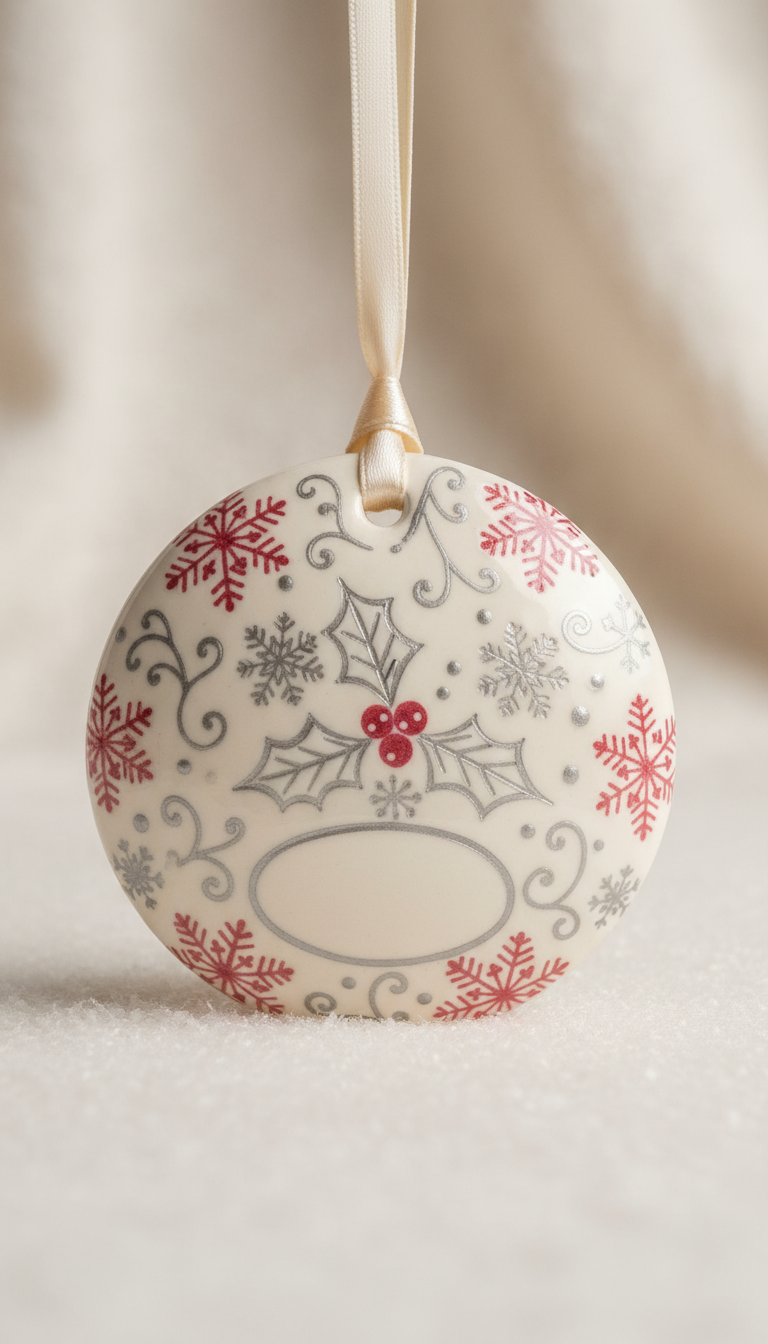 Hand-Painted Ceramic Christmas Ornament