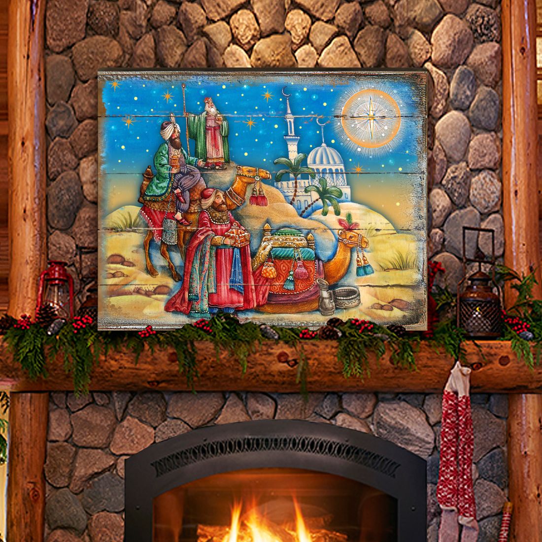 Three Kings Nativity Wooden Wall Art Christmas Decoration