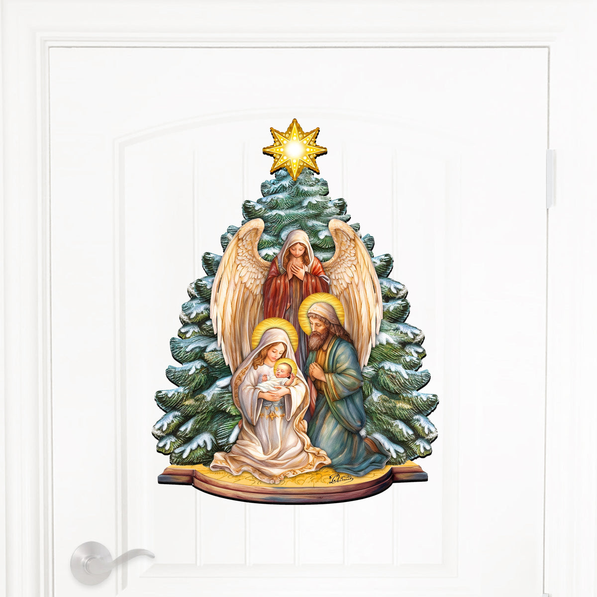 Holy Family Nativity Holiday Door Decor