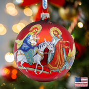 Nativity Glass Ornament Set of 3