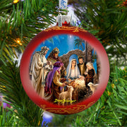 Holy Night Nativity Glass Ornament Limited Edition by D. Gelsinger - Nativity Holiday Decor - 73898-1208