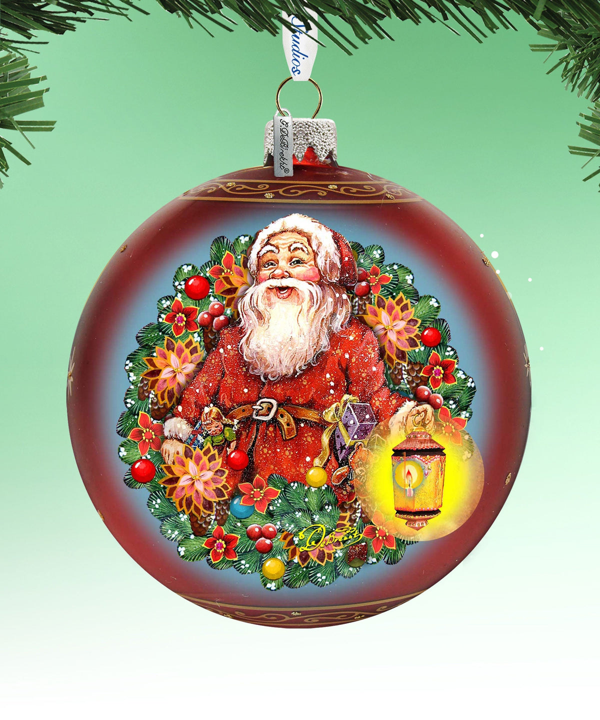 Enchanted Santa Glass Ornament Limited Edition