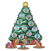 Twelve Days Christmas Tree Eco Wood Set by G.DeBrekht Christmas Decor - 8091502