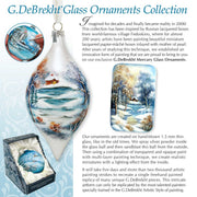 Let Them Run Horse Heads Glass Ornament by J. Bergsma - Wildlife Holiday Decor - 754-259-JB