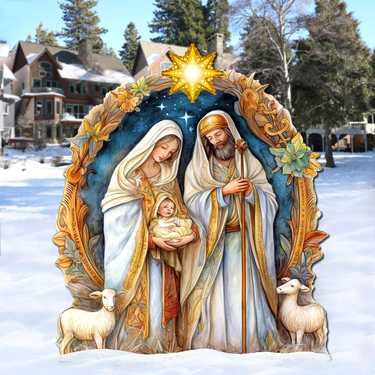 Nostalgic Nativity Scene Outdoor Decor