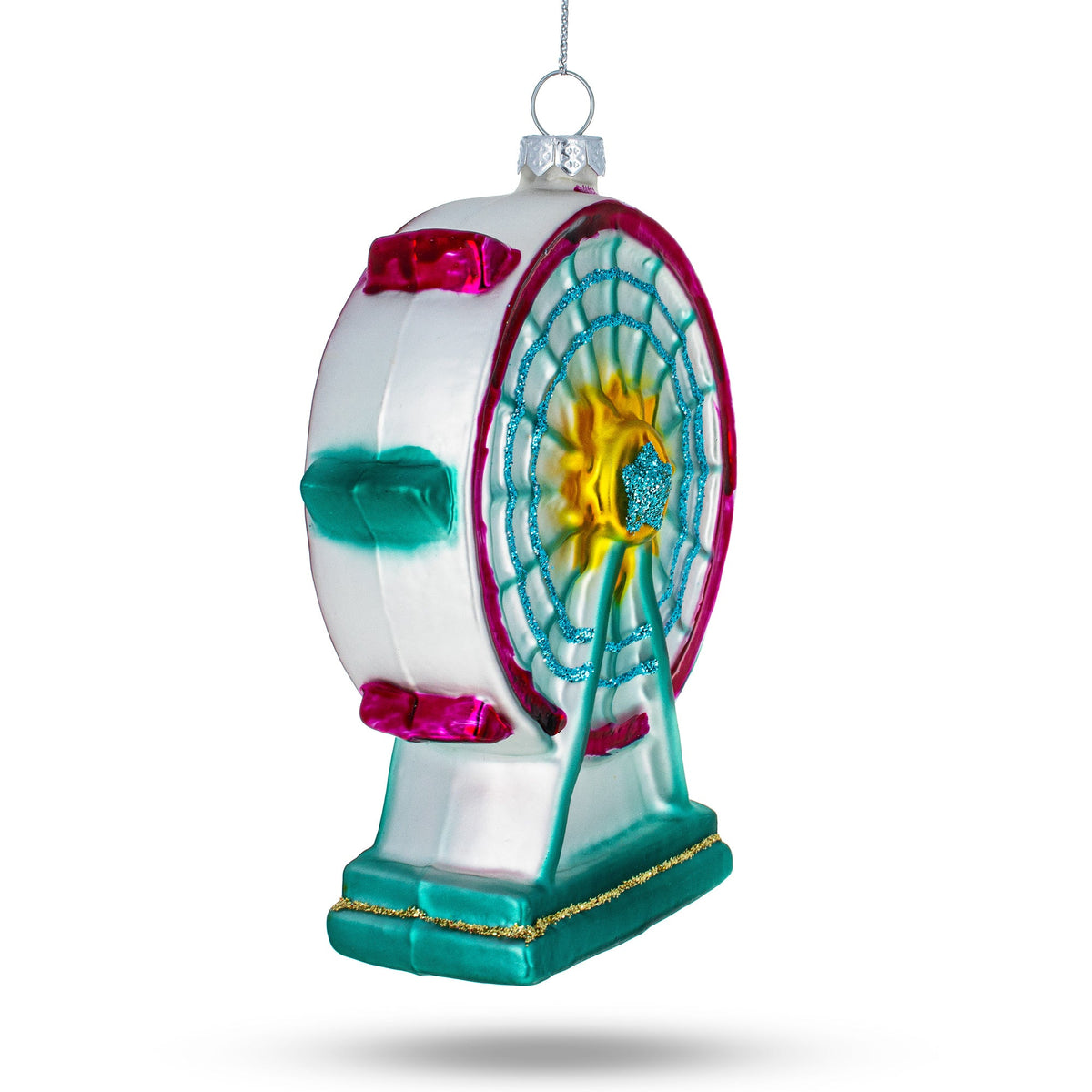 Ferris Wheel Glass Christmas Ornament