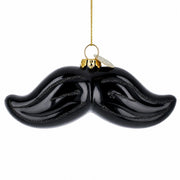 Mustache Glass Christmas Ornament