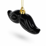 Mustache Glass Christmas Ornament