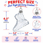 Running Shoe Clear Glass Christmas Ornament