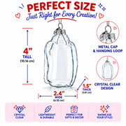 Hoodie Clear Glass Christmas Ornament