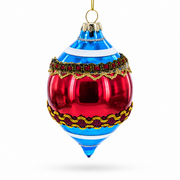 Retro Reflection Blue Retro-Inspired Glass Christmas Ornament