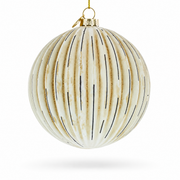 Antique-Style Ribbed Glass Ball Christmas Ornament