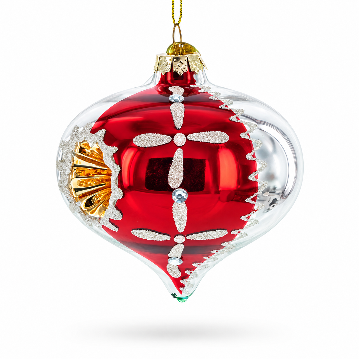 Retro Red Onion Vintage-Inspired Glass Christmas Ornament