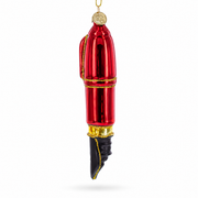 Red Fountain Pen Glass Christmas Ornament