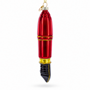 Red Fountain Pen Glass Christmas Ornament