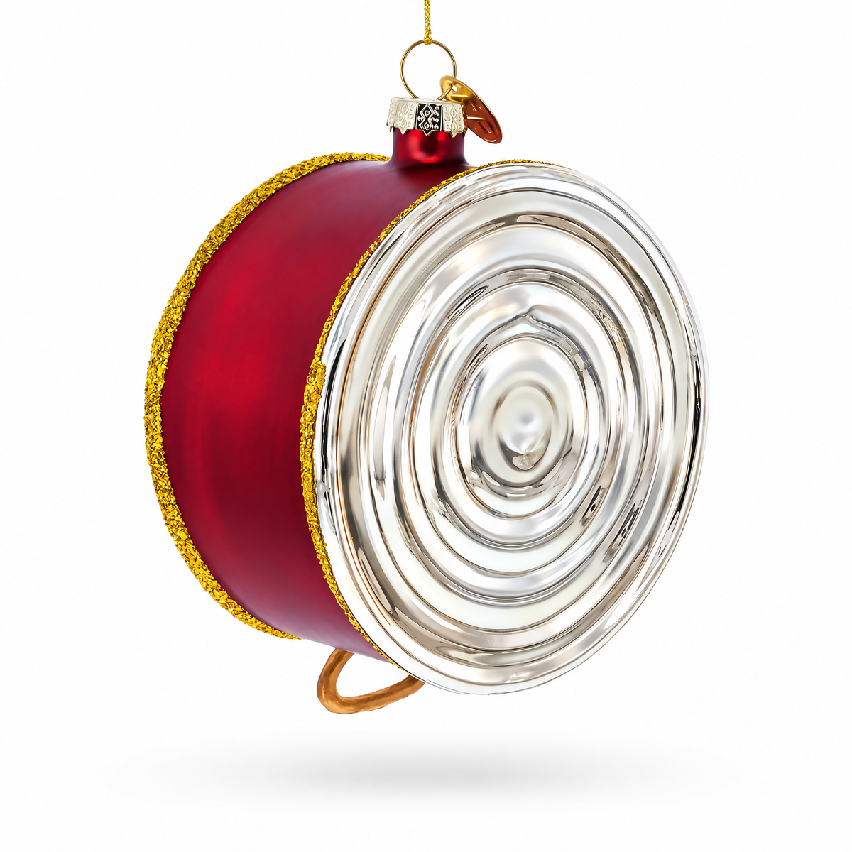 Premium Caviar Tin Glass Christmas Ornament