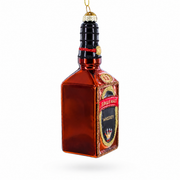 Whiskey Bottle Glass Christmas Ornament