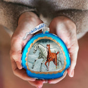 Winter Horses Glass Ornament by G. DeBrekht - Christmas Decor - 756-015