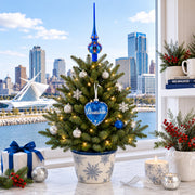 Milwaukee in my Heart Wisconsin Glass Christmas Ornament