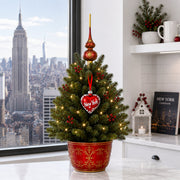 New York in my Heart Glass Christmas Ornament