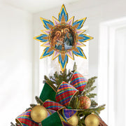 Orthodox Nativity Star Tree Topper Wooden Decor