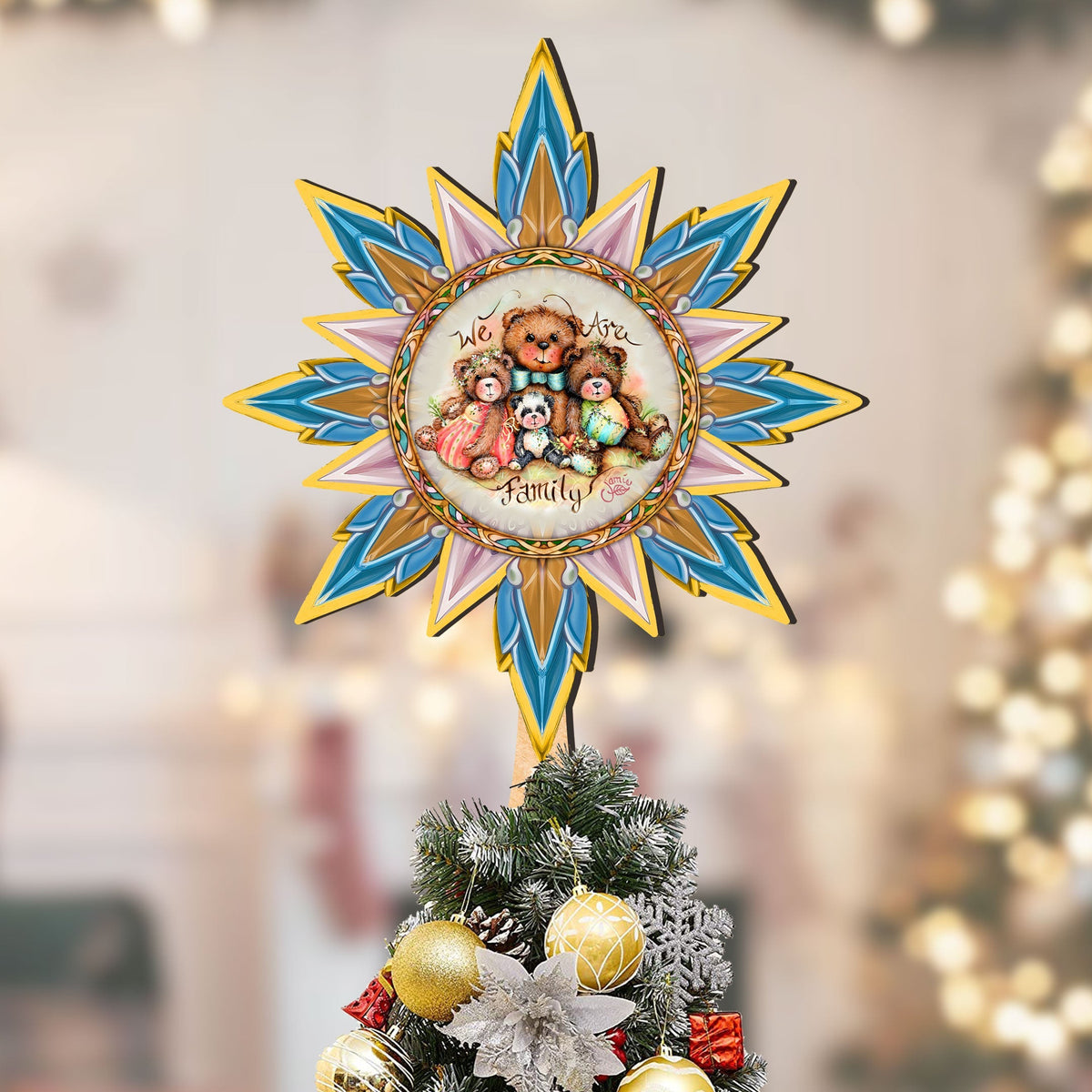 We Are the Family Tree Topper Wooden Decor