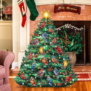 Christmas Birds-Themed Christmas Tree Outdoor Indoor Decor Wooden Christmas Decoration