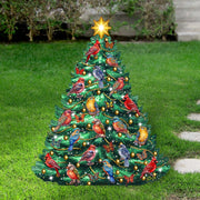 Christmas Birds-Themed Christmas Tree Outdoor Indoor Decor Wooden Christmas Decoration