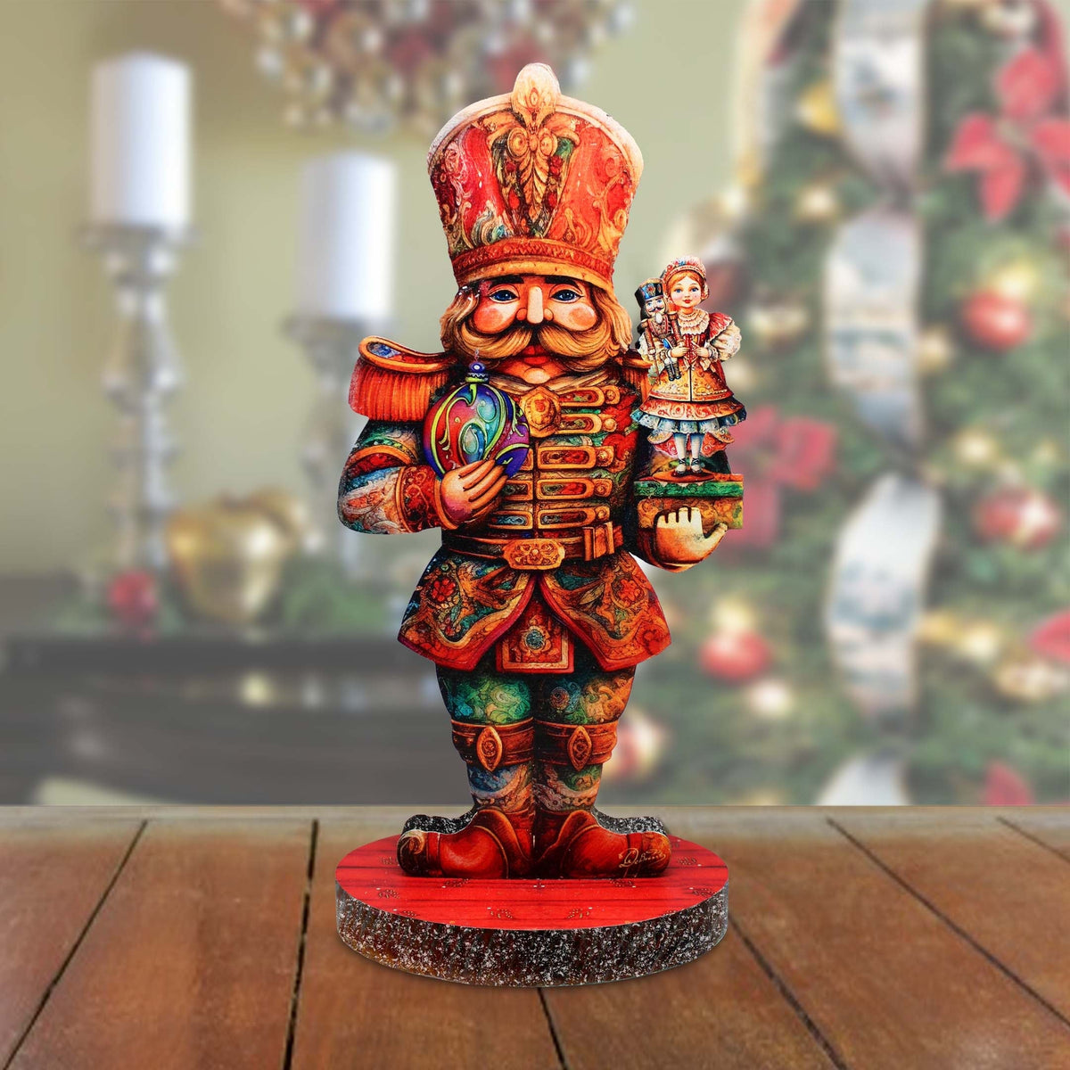Enchanting Clara and Nutcracker Prince Limited Edition Wooden Figurine