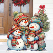 Snowman Family Outdoor Decor by G. Debrekht - Christmas Santa Snowman Decor - 8611057F