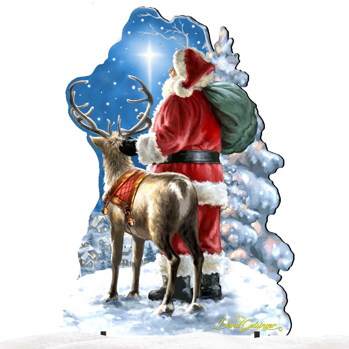 Starry Night Santa Christmas Outdoor Decor